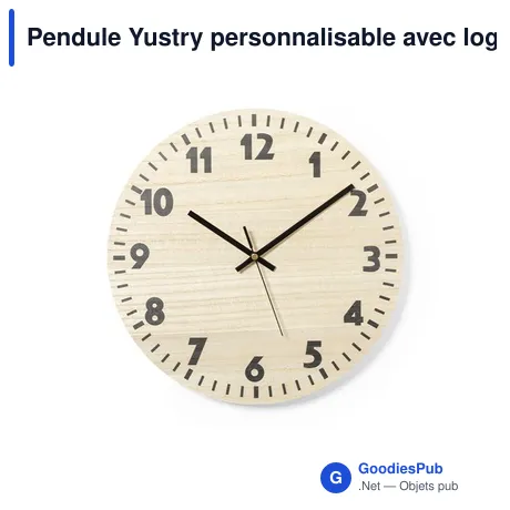 Pendule Yustry personnalisable avec logo pour entreprise