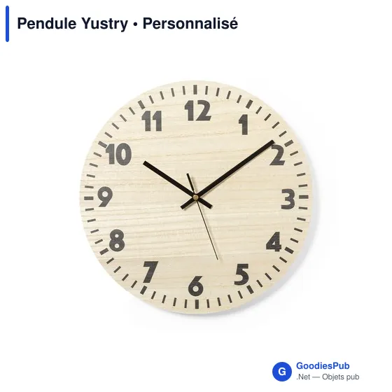Pendule Yustry personnalisable avec logo pour entreprise - Image 1