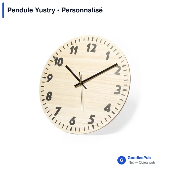 Pendule Yustry personnalisable avec logo pour entreprise - Image 3