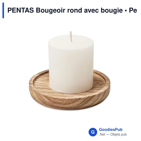 PENTAS Bougeoir rond avec bougie