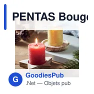 PENTAS Bougeoir rond avec bougie - Miniature 11