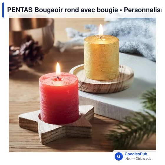 PENTAS Bougeoir rond avec bougie - Image 11