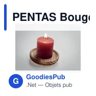 PENTAS Bougeoir rond avec bougie - Miniature 12