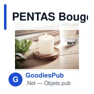 PENTAS Bougeoir rond avec bougie - Miniature 3