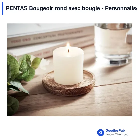 PENTAS Bougeoir rond avec bougie - Image 4