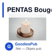 PENTAS Bougeoir rond avec bougie - Miniature 5
