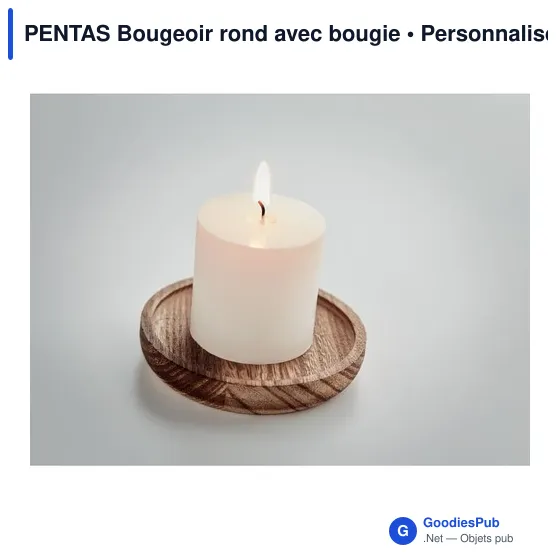 PENTAS Bougeoir rond avec bougie - Image 5