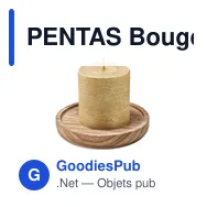 PENTAS Bougeoir rond avec bougie - Miniature 7