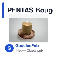 PENTAS Bougeoir rond avec bougie - Miniature 8