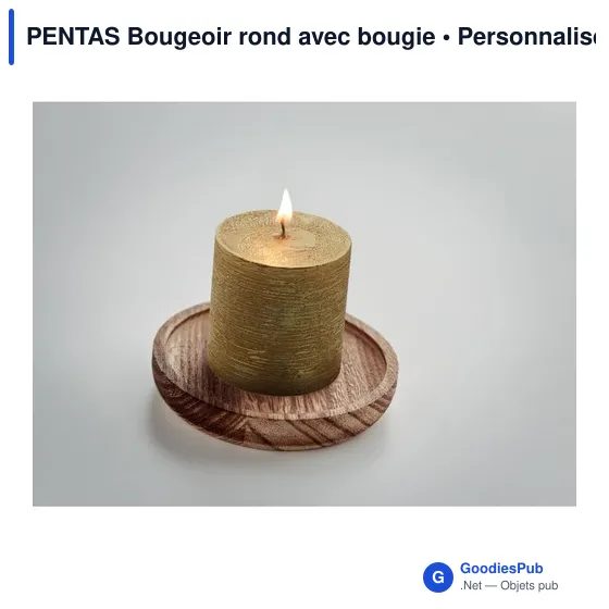 PENTAS Bougeoir rond avec bougie - Image 8