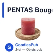 PENTAS Bougeoir rond avec bougie - Miniature 9