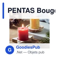 PENTAS Bougeoir rond avec bougie - Miniature 10