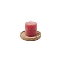 Variante rouge - PENTAS Bougeoir rond avec bougie