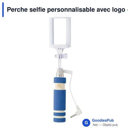 Perche selfie personnalisable avec logo - Perche téléscopique Ursula