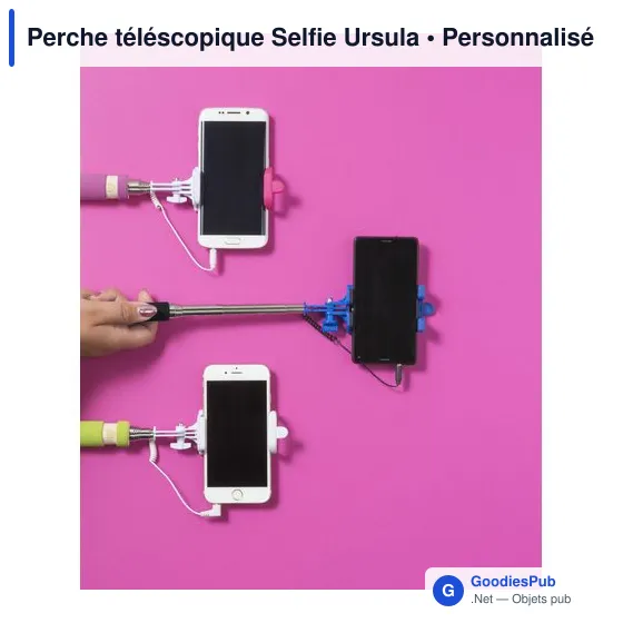 Perche selfie personnalisable avec logo - Perche téléscopique Ursula - Image 12