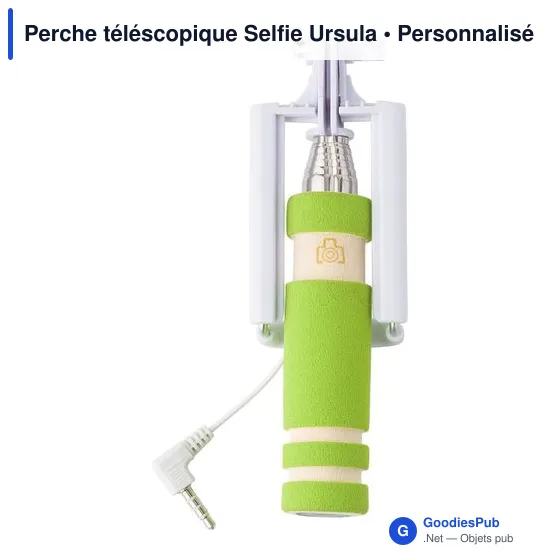 Perche selfie personnalisable avec logo - Perche téléscopique Ursula - Image 3