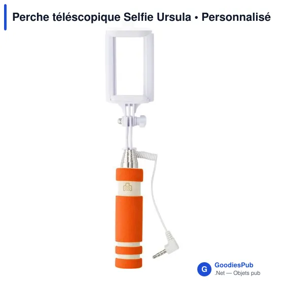 Perche selfie personnalisable avec logo - Perche téléscopique Ursula - Image 8