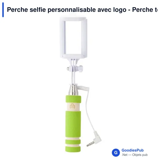 Perche selfie personnalisable avec logo - Perche téléscopique Ursula - Image 9