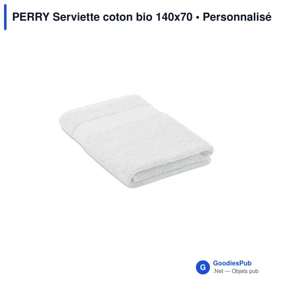 PERRY Serviette coton bio 140x70 - Image 1
