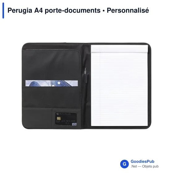 Porte-documents A4 personnalisable Perugia avec logo - Image 2