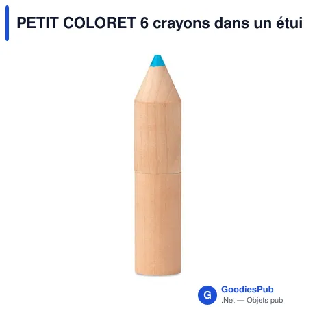 PETIT COLORET 6 crayons dans un étui en bois