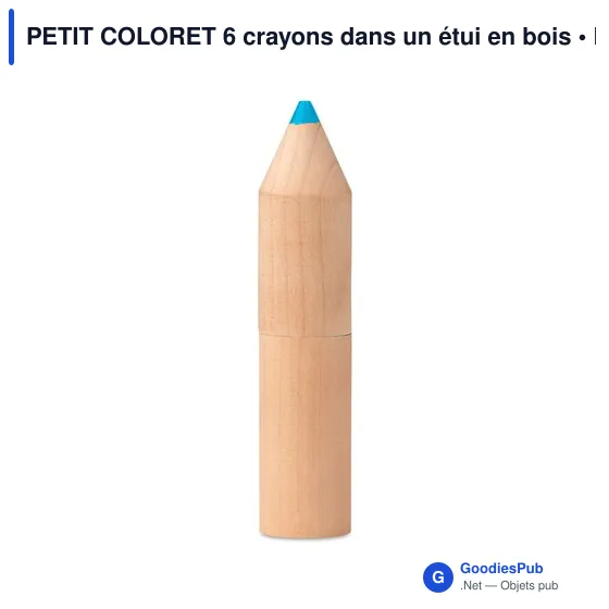 PETIT COLORET 6 crayons dans un étui en bois - Image 1