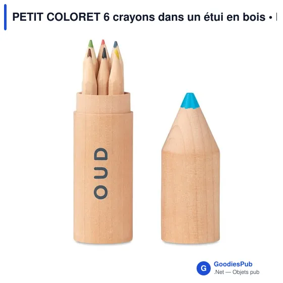 PETIT COLORET 6 crayons dans un étui en bois - Image 3