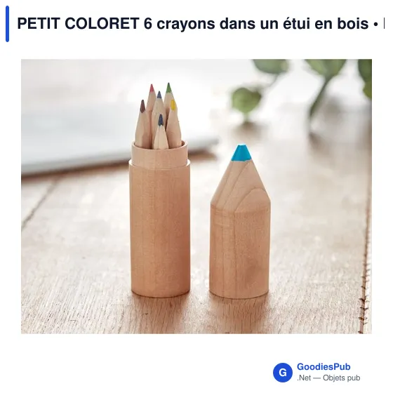 PETIT COLORET 6 crayons dans un étui en bois - Image 4