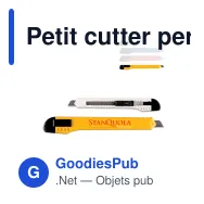 Petit cutter personnalisable en ABS et métal avec logo - 4 coloris - Miniature 1