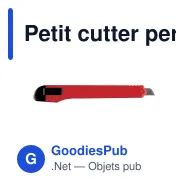 Petit cutter personnalisable en ABS et métal avec logo - 4 coloris - Miniature 2