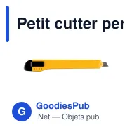 Petit cutter personnalisable en ABS et métal avec logo - 4 coloris - Miniature 3
