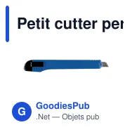 Petit cutter personnalisable en ABS et métal avec logo - 4 coloris - Miniature 4