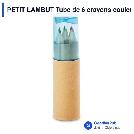 PETIT LAMBUT Tube de 6 crayons couleur