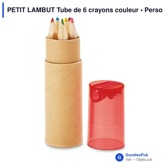 PETIT LAMBUT Tube de 6 crayons couleur - Image 3