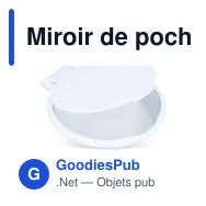 Miroir de poche personnalisable compact en PS blanc avec logo - Charm - Miniature 2