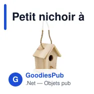 Petit nichoir à oiseaux personnalisable en bois FSC avec logo - Nature - Miniature 2