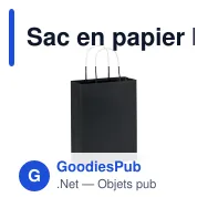 Sac en papier kraft personnalisable 120 g/m² avec logo - Petit format - Miniature 2