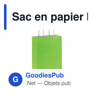Sac en papier kraft personnalisable 120 g/m² avec logo - Petit format - Miniature 3