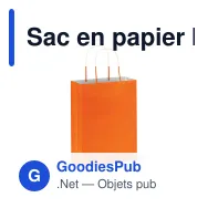 Sac en papier kraft personnalisable 120 g/m² avec logo - Petit format - Miniature 4