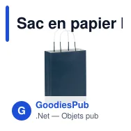 Sac en papier kraft personnalisable 120 g/m² avec logo - Petit format - Miniature 5