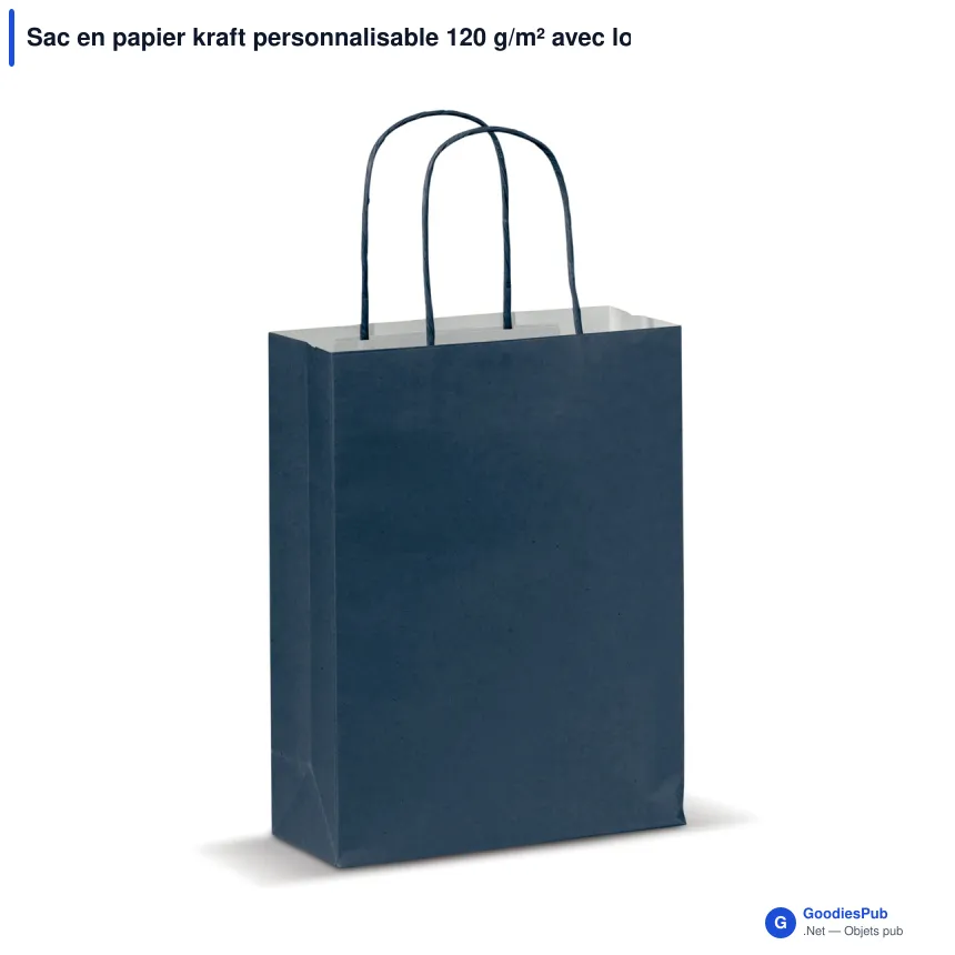 Sac en papier kraft personnalisable 120 g/m² avec logo - Petit format - Image 5