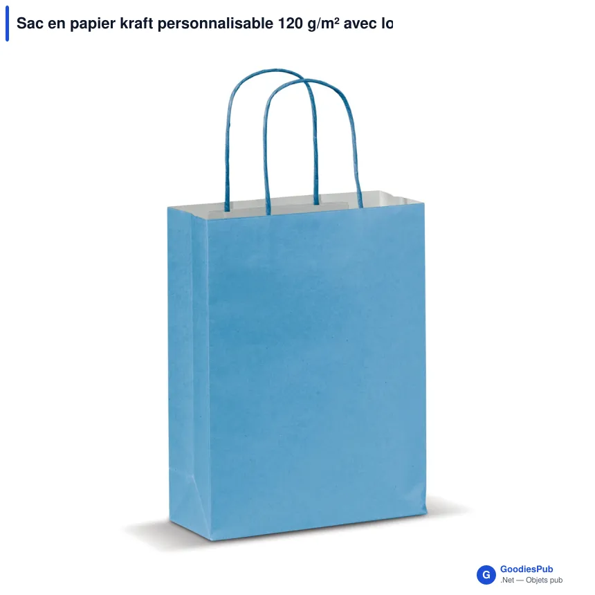 Sac en papier kraft personnalisable 120 g/m² avec logo - Petit format - Image 6