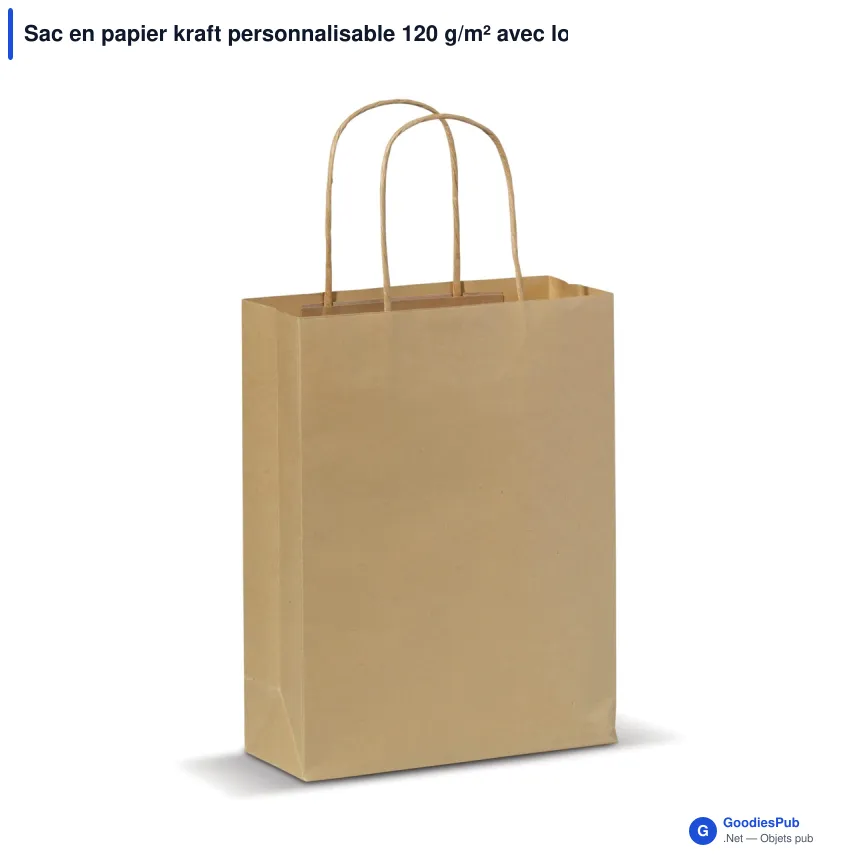 Sac en papier kraft personnalisable 120 g/m² avec logo - Petit format - Image 8