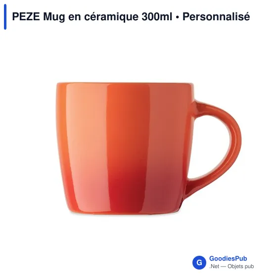 Mug en céramique personnalisable 300ml avec logo - PEZE - Image 2