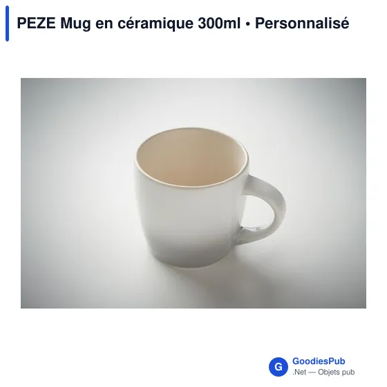 Mug en céramique personnalisable 300ml avec logo - PEZE - Image 11