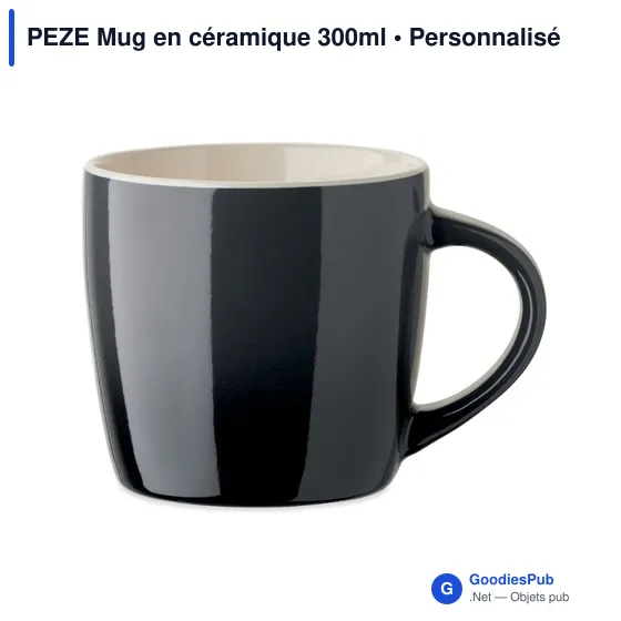 Mug en céramique personnalisable 300ml avec logo - PEZE - Image 12