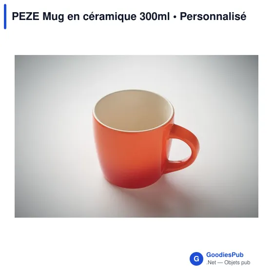 Mug en céramique personnalisable 300ml avec logo - PEZE - Image 3