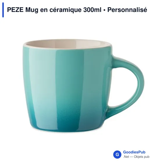 Mug en céramique personnalisable 300ml avec logo - PEZE - Image 4