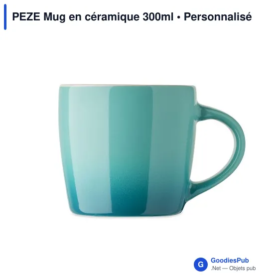 Mug en céramique personnalisable 300ml avec logo - PEZE - Image 5