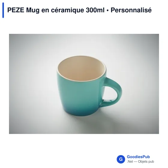 Mug en céramique personnalisable 300ml avec logo - PEZE - Image 6